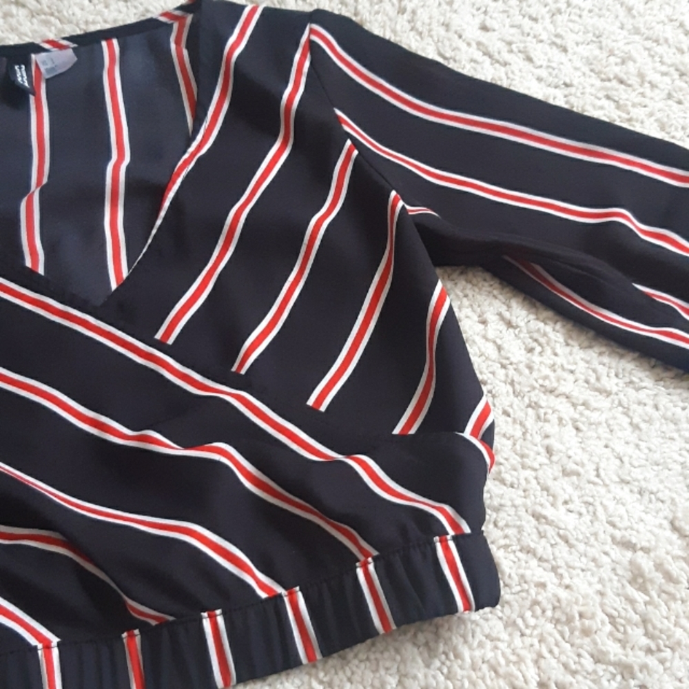 H&M Divided Red/Blue/White stripped top